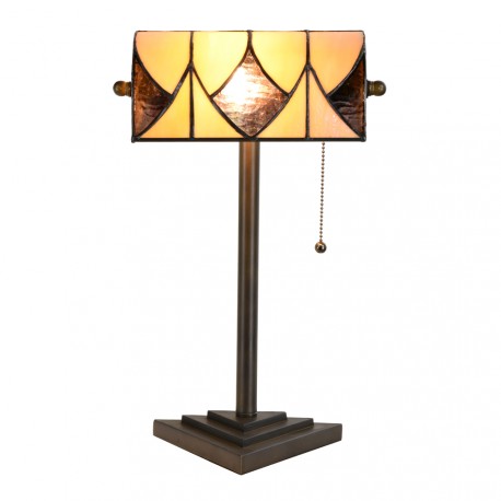 Tiffany Banker Lampe de Table Parabola