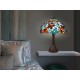 Light blue table lamp with flowers and butterflies