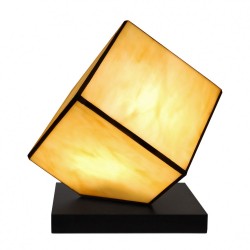Cube bedside table lamp